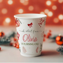 Oh wat een leuke kerstverjaardag papieren bekers