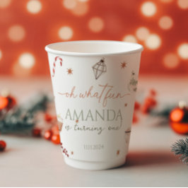 Oh wat een leuke kerstverjaardag papieren bekers