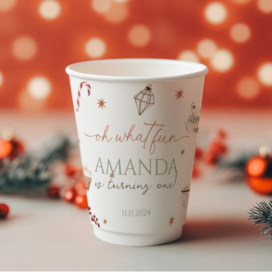Oh wat een leuke kerstverjaardag papieren bekers