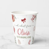 Oh wat een leuke kerstverjaardag papieren bekers (Voorkant)