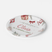 Oh wat een leuke kerstverjaardag papieren bordje (Gekanteld)