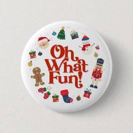 Oh wat een leuke kerstverjaardag ronde button 5,7 cm