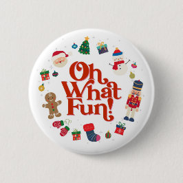 Oh wat een leuke kerstverjaardag ronde button 5,7 cm
