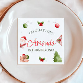 Oh wat een leuke kerstverjaardag servet