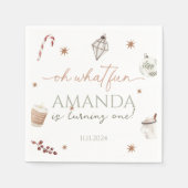 Oh wat een leuke kerstverjaardag servet (Voorkant)