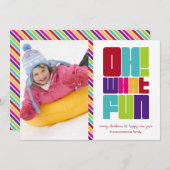 Oh! Wat een leuke kerstvlakke Kaart (Voorkant / Achterkant)