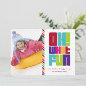 Oh! Wat een leuke kerstvlakke Kaart (Staand voorkant)