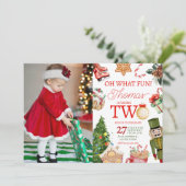Oh wat een leuke kerstwinter Tweede verjaardag Kaart (Staand voorkant)