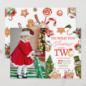Oh wat een leuke kerstwinter Tweede verjaardag Kaart (Voorkant / Achterkant)