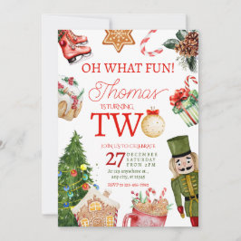 Oh wat een leuke kerstwinter Tweede verjaardag Kaart