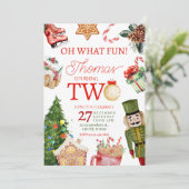 Oh wat een leuke kerstwinter Tweede verjaardag Kaart (Staand voorkant)