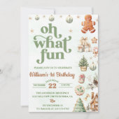 Oh wat een leuke koekjes kerstfeestje kaart (Voorkant)