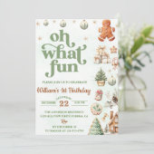 Oh wat een leuke koekjes kerstfeestje kaart (Staand voorkant)