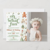 Oh Wat een leuke koekjes Kerstmis Verjaardagsfoto Kaart (Voorkant)