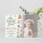 Oh Wat een leuke koekjes Kerstmis Verjaardagsfoto Kaart (Staand voorkant)