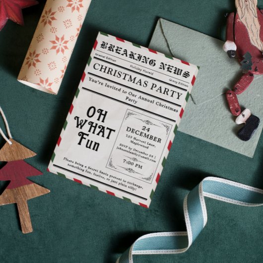 Oh Wat Een Leuke Krant Kerstfeest Kaart