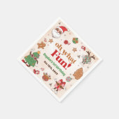 Oh wat een leuke retro kerst eerste verjaardag servet (Hoek)