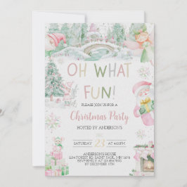 Oh wat een leuke roze kerstfeest uitnodiging
