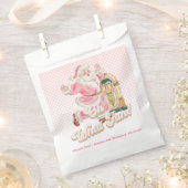 Oh wat een leuke roze retro kerstman thema verjaar bedankzakje (Geknipt)