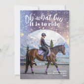Oh wat een leuke ruitervakantie fotokaart feestdagenkaart (Voorkant)