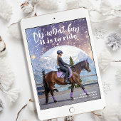 Oh wat een leuke ruitervakantie fotokaart feestdagenkaart