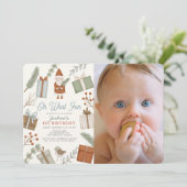 Oh Wat een leuke Santa Holiday Boy 1e Verjaardag F Kaart (Staand voorkant)