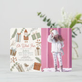 Oh Wat een leuke Santa Holiday Meisje Verjaardag F Kaart (Staand voorkant)