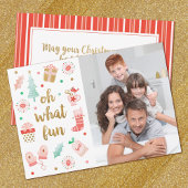 Oh wat een leuke Schattigee familie kerstfotokaart Kaart