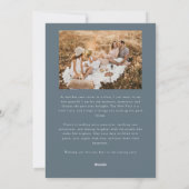 Oh Wat Een Leuke Script Kerst Foto Lei Blauwe Feestdagenkaart (Achterkant)