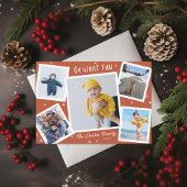 Oh wat een leuke sneeuwachtige collage foto feestdagenkaart