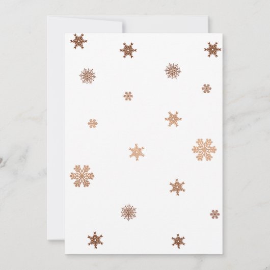 Oh wat een leuke sneeuwvlok 1e verjaardag uitnodig aankondiging (Achterkant)