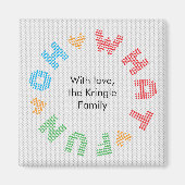 Oh wat een leuke typografie kerstkrans magneet (Voorkant)