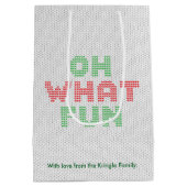Oh wat een leuke typografie kersttrui medium cadeauzakje (Achterkant)