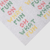 Oh wat een leuke typografie kersttrui tissuepapier (Detail)