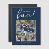 Oh wat een leuke vakantiefoto Modern Blue Christma (Voorkant / Achterkant)