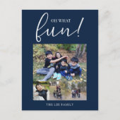 Oh wat een leuke vakantiefoto Modern Blue Christma Feestdagenkaart (Voorkant)