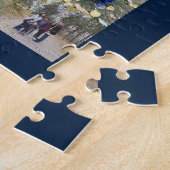 Oh wat een leuke vakantiefoto Modern Blue Christma Legpuzzel (Zijkant)