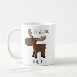 Oh Wat een leuke Vun Moose Custom Name Holiday Koffiemok