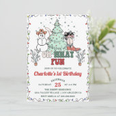 Oh wat een leuke Westerne cowboy kerstverjaardag Kaart (Staand voorkant)