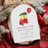 Oh wat een leuke winter auto kinderen verjaardag u kaart