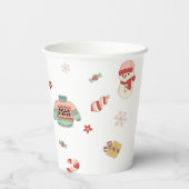 Oh wat een leuke winter kerst 1e verjaardag papieren bekers (Achterkant)