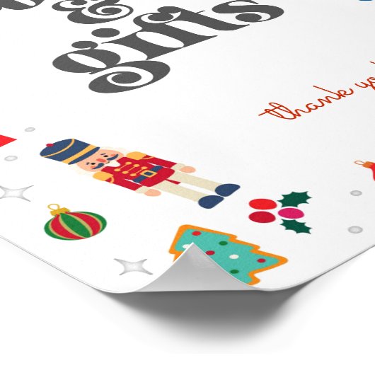 Oh Wat een leuke winter kerst Kaarten en cadeaubor Poster (Hoek)