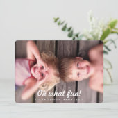 Oh, wat een  look Holiday-fotokaart Feestdagenkaart (Staand voorkant)