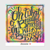 Oh wat een mooie dag kleurrijk plezier sticker (Vel)