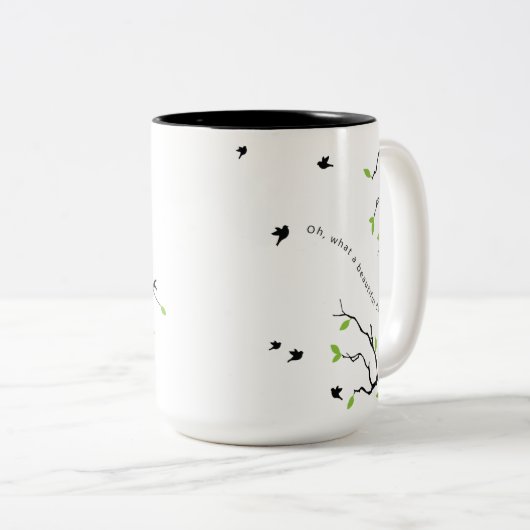 Oh, wat een mooie ochtendmok tweekleurige koffiemok (Voorkant rechts)