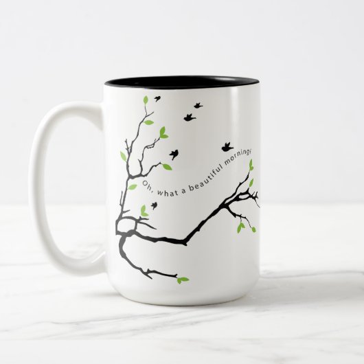 Oh, wat een mooie ochtendmok tweekleurige koffiemok (Links)