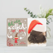 Oh wat een oude kerstfoto feestdagenkaart (Staand voorkant)