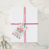 Oh Wat Een Pret Kerstcadeautag Cadeaulabel (Met Touw)