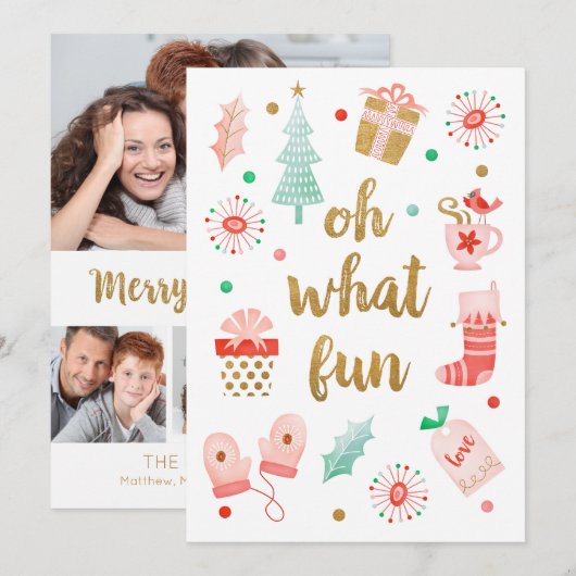 Oh Wat Een Pret Vakantie Script Foto Kaart (Voorkant / Achterkant)