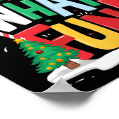 Oh, wat een prettige kerstmis met adem en boom poster (Hoek)